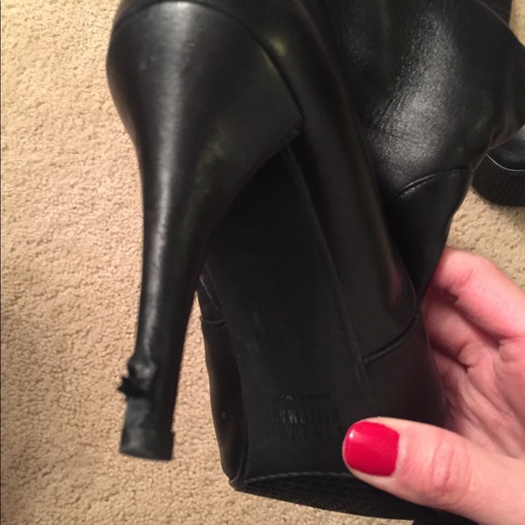 Stuart Weitzman black leather boots - Picture 6 of 7